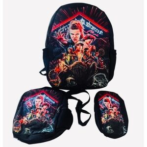 NEW Stranger Things Starcourt Mall 3pc Backpack Set Lunch Box Pencil‎ Case